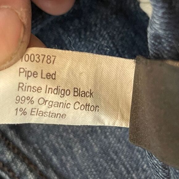 Nudie Jeans Co. Men's Pipe Led Rinse Indigo Black Skinny Denim Jeans Size 30 - Picture 7 of 10